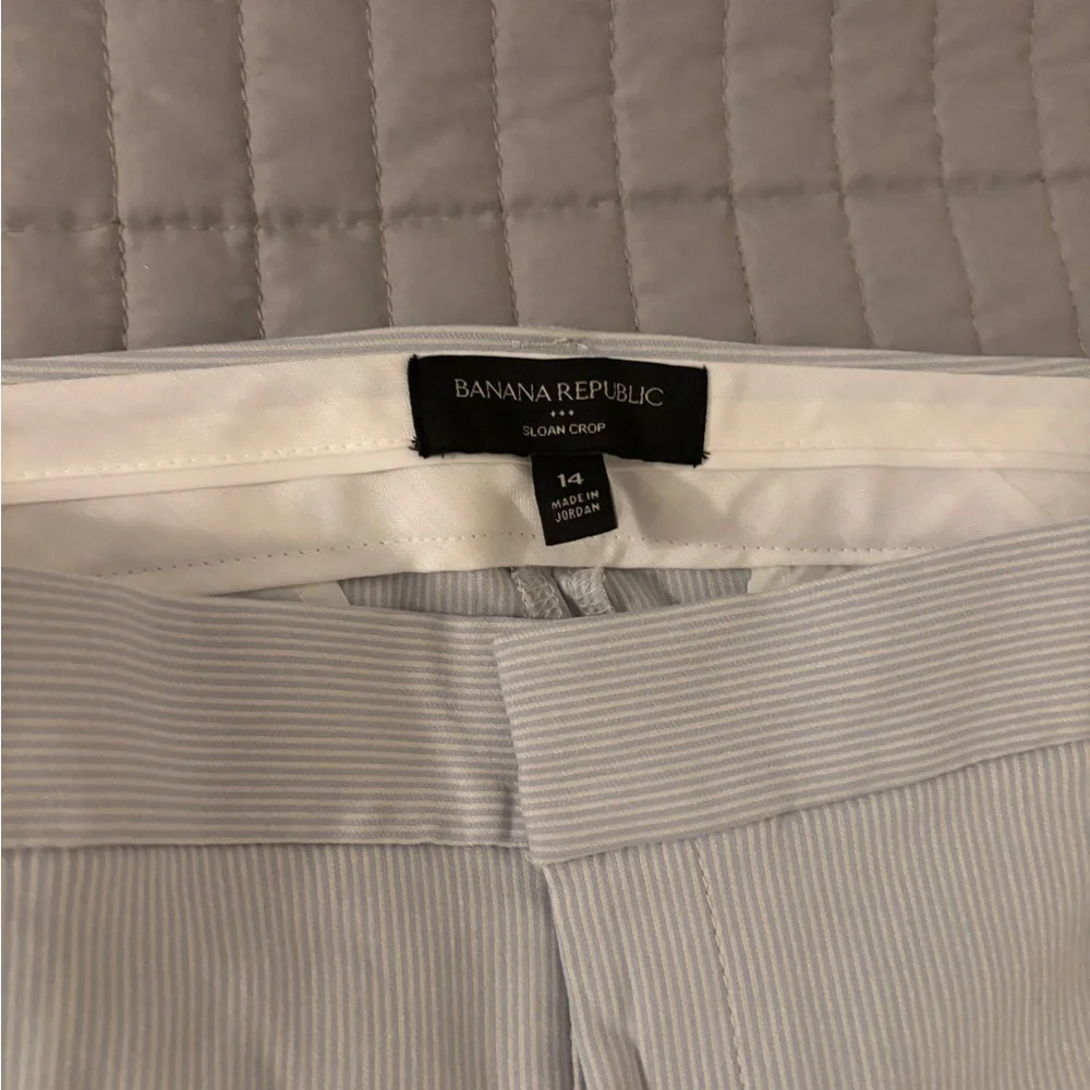 Banana Republic Striped Gray Sloan Crop Pants - Picture 4 of 4
